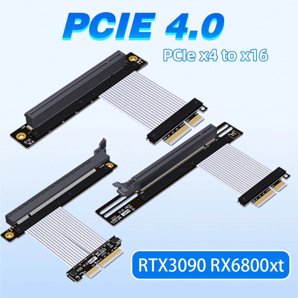 Pcie Extension Cable - PCIe 4.0 X4 naar X16 RTX3090