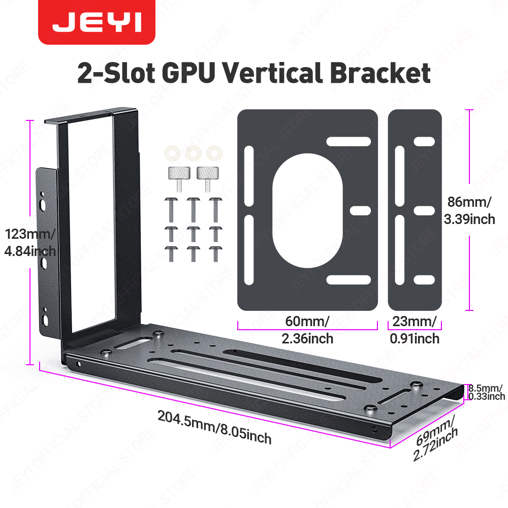 Pcie Extension Cable - JEYI Verticale Grafische Kaart Montagebeugel 2/3