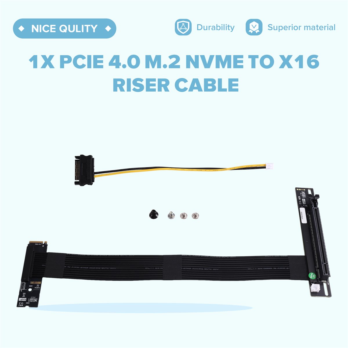 Pcie Extension Cable - A72U PCIe 4.0 M.2 NVME naar