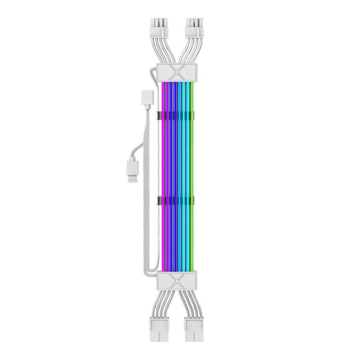 Pcie Extension Cable - ARGB Verlengkabel 2X8Pin Lichtstrip PCIE GPU