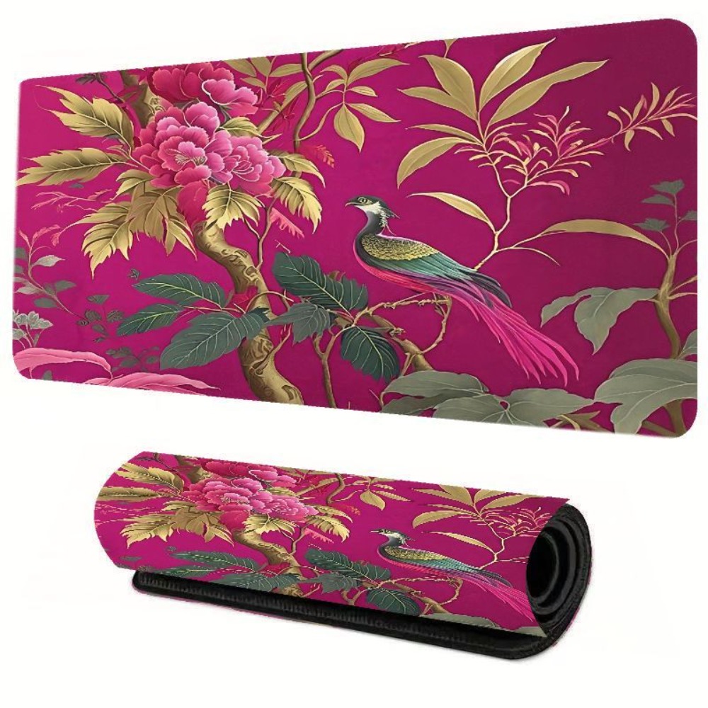 Felroze tafelmat met bloemen-  - Gaming Accessories Pink recensie en prijs