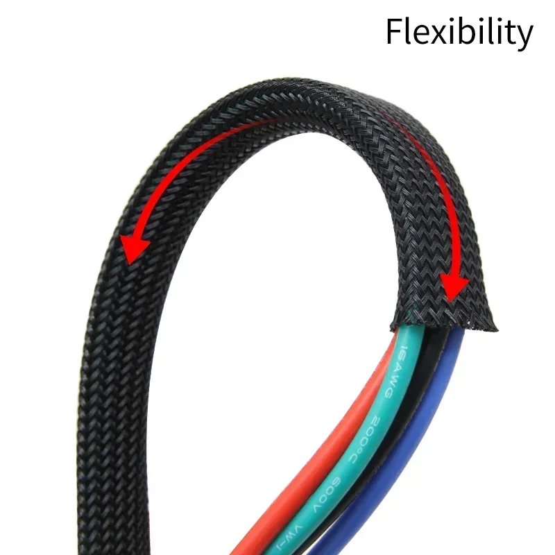 1 ~ 50M Zwarte Vlechtmouwen Vo - Cable Sleeve Braided recensie en prijs