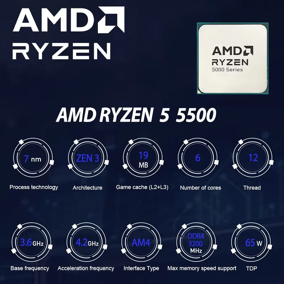 AMD Ryzen 5 5500 CPU R5 5500 P - Amd Cpu Ryzen 5 recensie en prijs