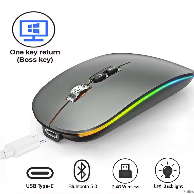 Dual Mode 2.4G Draadloze Muis  - Gaming Accessories Pink recensie en prijs
